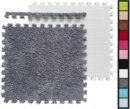 12 Pcs Shaggy Interlocking Foam Carpet Tiles - 12" x 12", 12 Sq,Ft Kids Carpet Squares Protective Floor Mats Crawling Exercise Area Rugs for Children Room, Home or Classroom Use, Grey