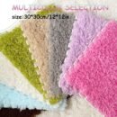 Thickened Plush Foam Interlocking Floor Carpet Mat,24 Piece 12x12in Fluffy Square Puzzle Foam Carpet Tiles with Edgings,Soft Anti-Slip Shaggy Area Rug Playmat(Color:Grey+White)